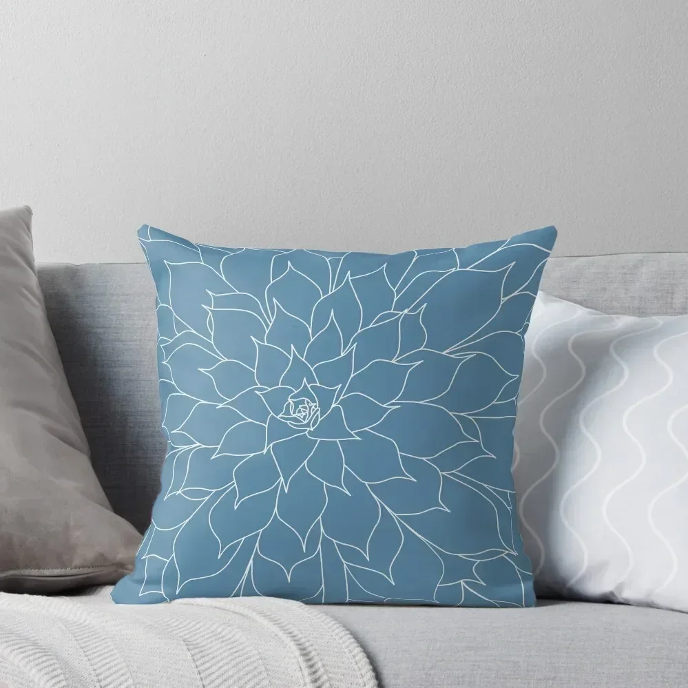 

Blue Succulent Throw Pillow Decorative Cushions Pillowcase Pillowcases Cushion Covers Sofa pillow