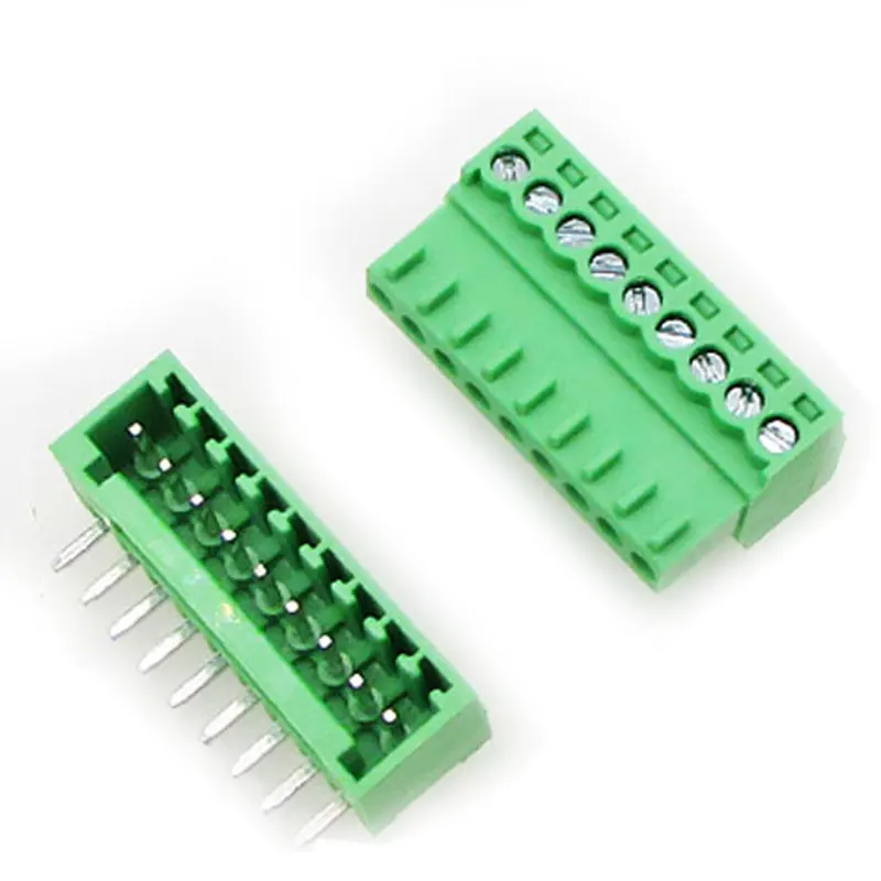 クイック接続PCB端子 2EDGK2.5 - 2.54mmピッチ直角ハウジング オス/メス接続キット DIY電子工作用