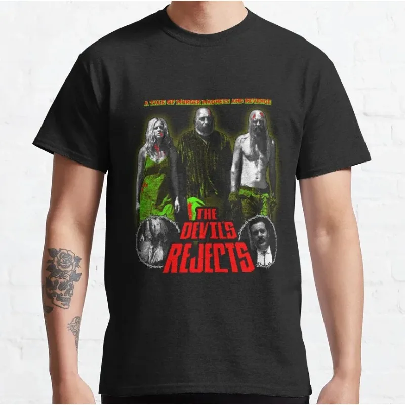 The Devils Rejects horror captain spaulding movie scary house of 1000 corpses halloween 100% Cotton T Shirts Short Sleeve Tops45