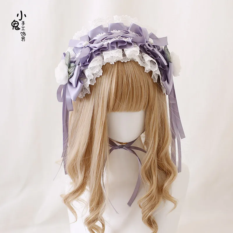 

Top Hat Hand Sleeve Kc Hairpin Hair Accessories Original Lolita Flower Bow Elegant Doll Headband