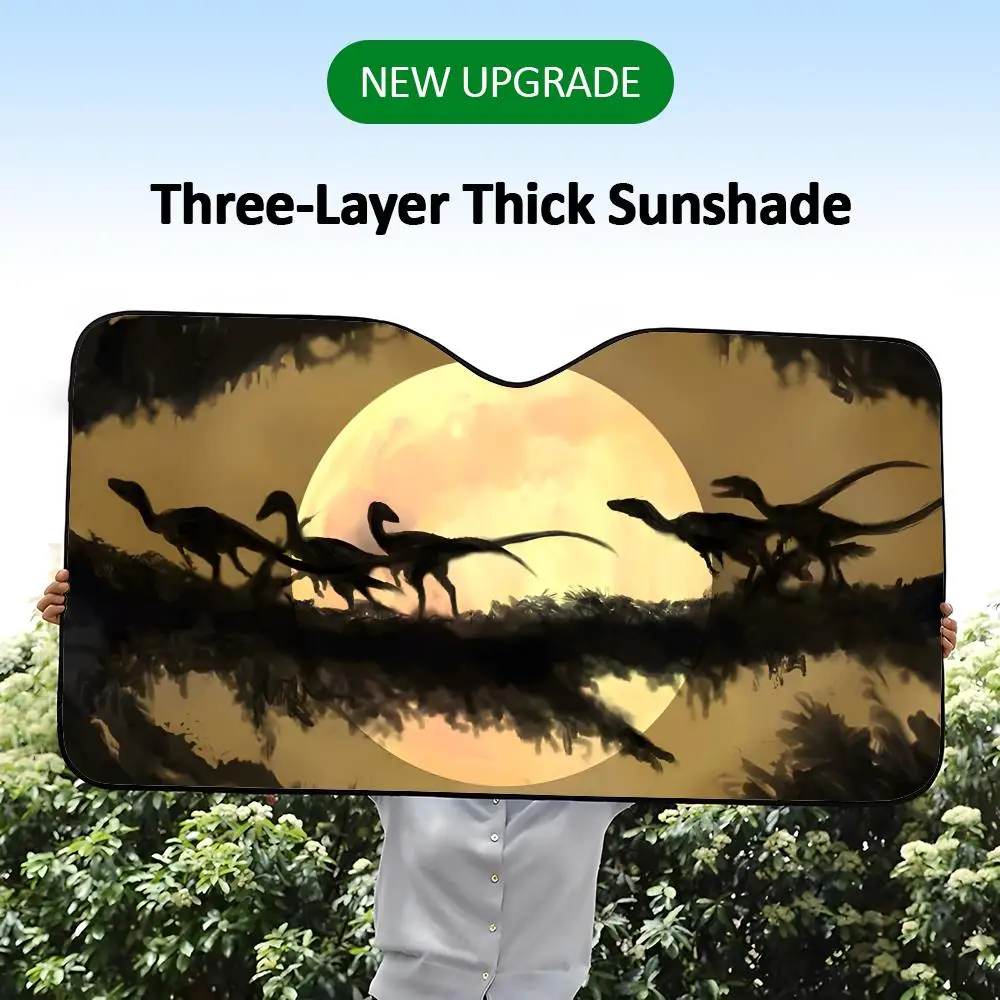

Prehistoric Thrilling J-Jurassic Park Sun Visor Daily Car Sun Visor Aluminum Foil Heat Insulation UV Protection