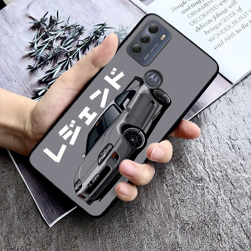 Japan JDM Tokyo Drift Sports Car Case For Moto G84 G22 G32 G42 G52 G62 G53 G72 G60 G60S G100 G10 G20 G30 G13 G50 G 5G G Pure