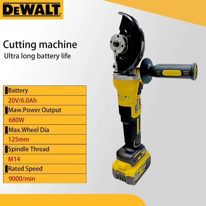 

DEWALT DCG405FN 125 мм 9000 об/мин Беспроводная угловая шлифовальная машина с литиевой батареей для полировки и резки