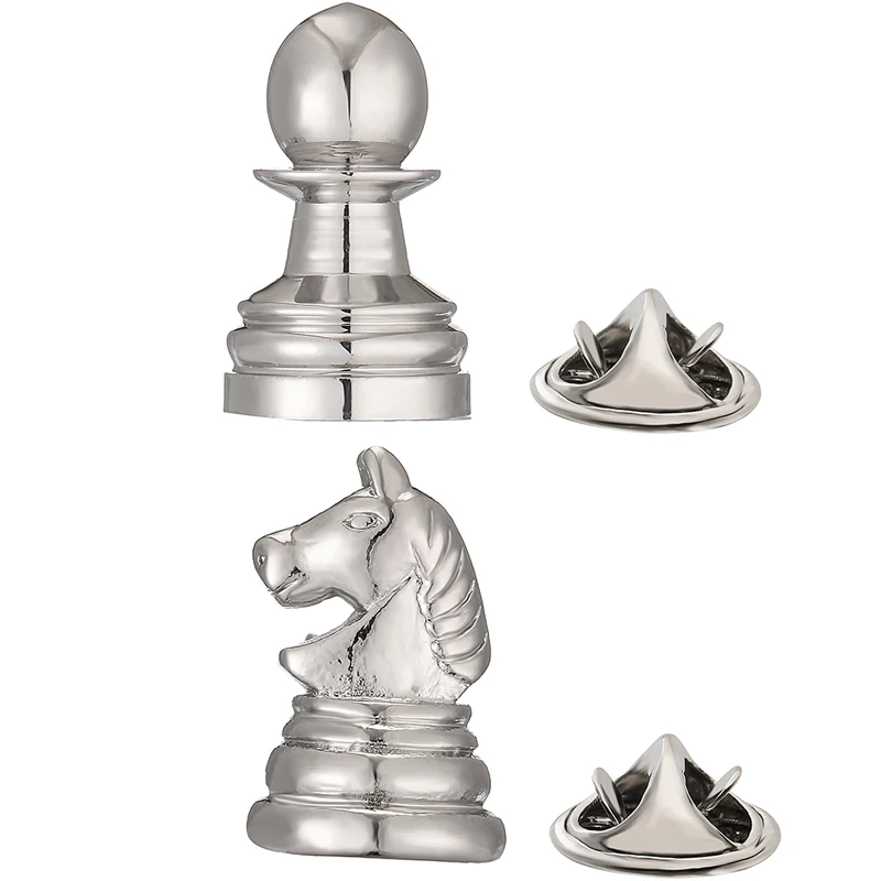 Copper material chess brooch fashionable men\'s suit coat lapel pin women\'s backpack hat badge jewelry wholesale