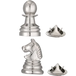Copper material chess brooch fashionable men's suit coat lapel pin women's backpack hat badge jewelry wholesale