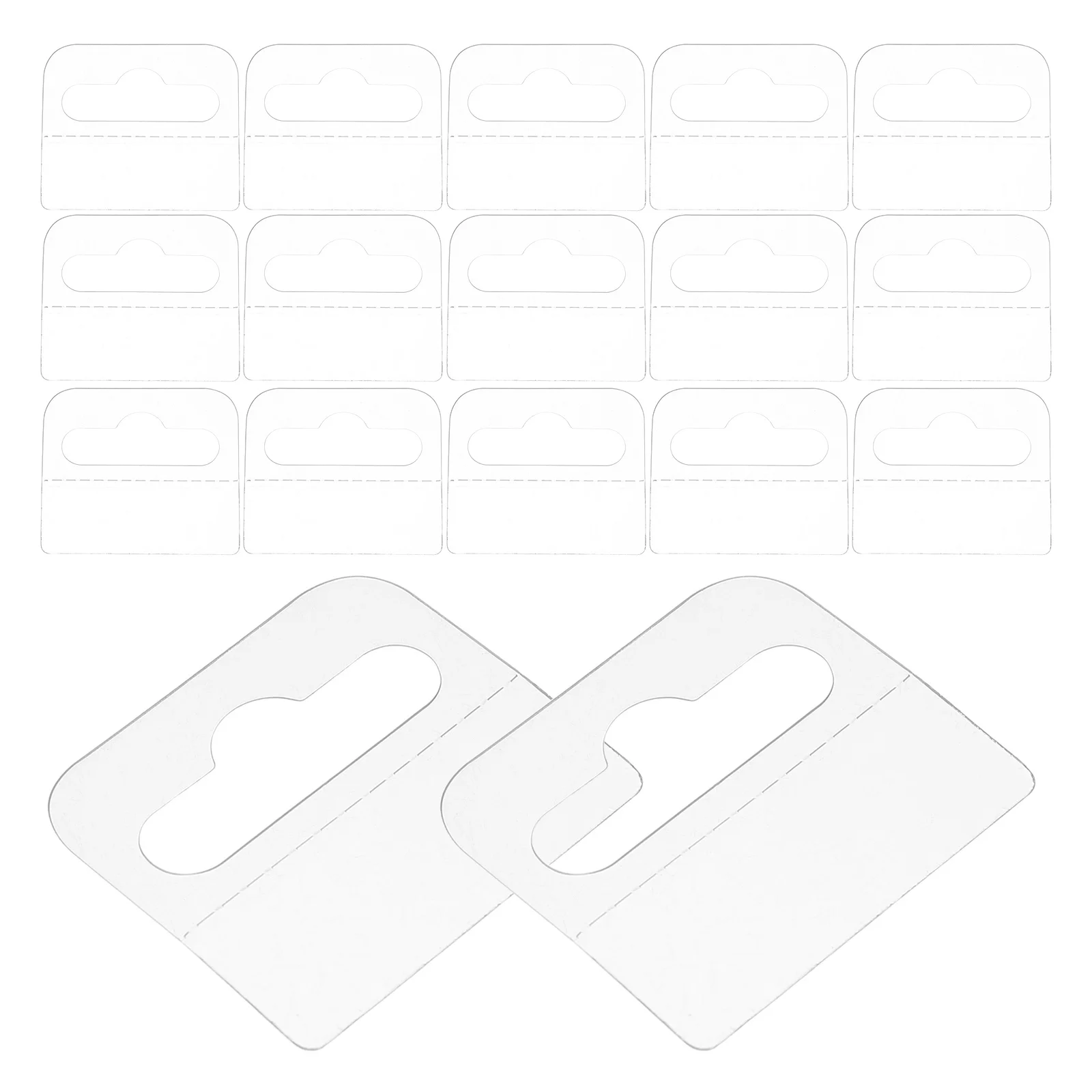 

300 шт., прозрачные подвесные вкладки, самоклеящиеся пластиковые подвесные бирки, отверстие для розничной торговли, липкие вкладки, маленькие вешалки для товаров