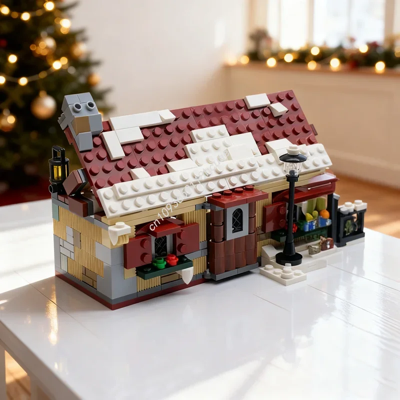 

297pcs MOC Winter Village Tiny Cottage Seasonal Model Building Blocks Assemble Toys DIY Christmas Gift Creative Brick Birthday