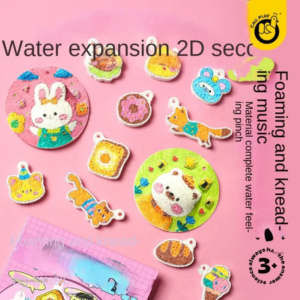 

With Easel DIY Puffy Paint Kit Puffy Effect Colorful Pens Drawing Pens Kit Sponge Texture Creative Design Texture Painting Toy