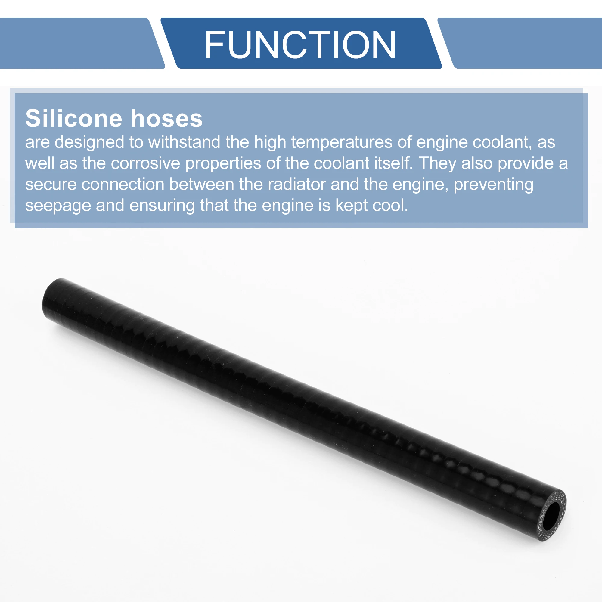 Uxcell 12mm 13mm 14mm 16mm 18mm 20mm id 300mm comprimento 0 graus 4 camadas reforçado de alta temperatura mangueira de silicone do carro mangueira refrigerante