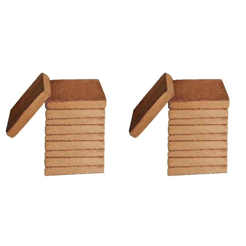 T21C 20Pcs Organic Coconut Fiber For Plants, Organic Coconut Bricks, Natural Organic Compressed Coconut