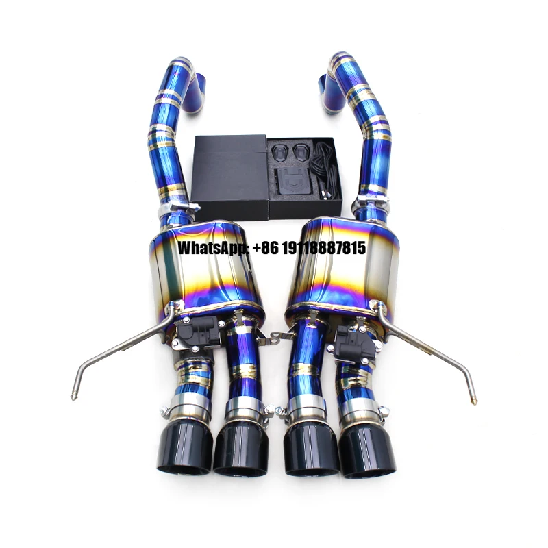 

AUTO Valvetronic Axle Exhaust Pipe for Chevrolet Corvette C7 6.2L 2014-2019 Racing Titanium Muffler with Control System