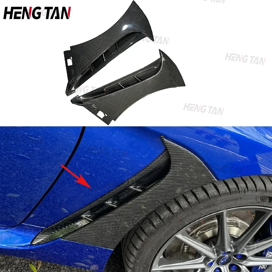 Высококачественные боковые вентиляционные отверстия для крыльев из углеродного волокна, украшение, подходит для TOYOTA GR86 Subaru BRZ 2021 +, детали для автомобиля, впускное воздушное покрытие для переднего крыла