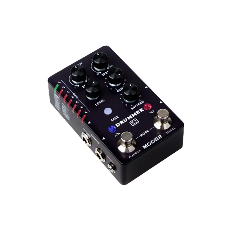 Mooer Drummer X2 Guitar Pedal Stereo Drum Machine Effect Pedal with FILL Function TAP TEMPO EQ Knob Drummer Pedal - Image 6