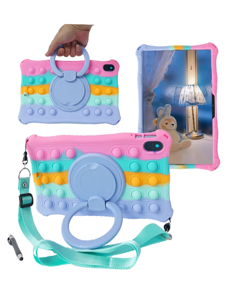 Stand Case For Huawei MatePad 11.5 S SE 11 10.4 Honor Pad 20 10 8 MagicPad 2 GT V9 X8 Pro X9 X8b X8a Rotating Handle Grip Cover