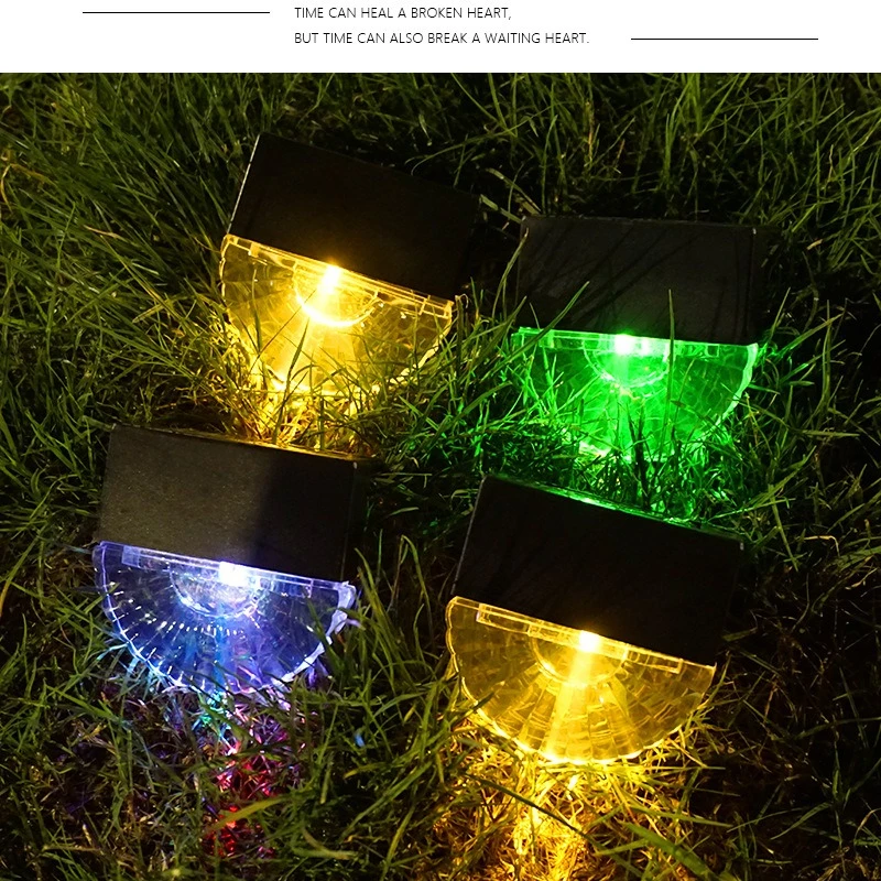 Solar Powered Ladder Stair Light Warm White Color Changing LEDs Outdoor Garden Path Decoration Waterproof IP65 Balcony Patio