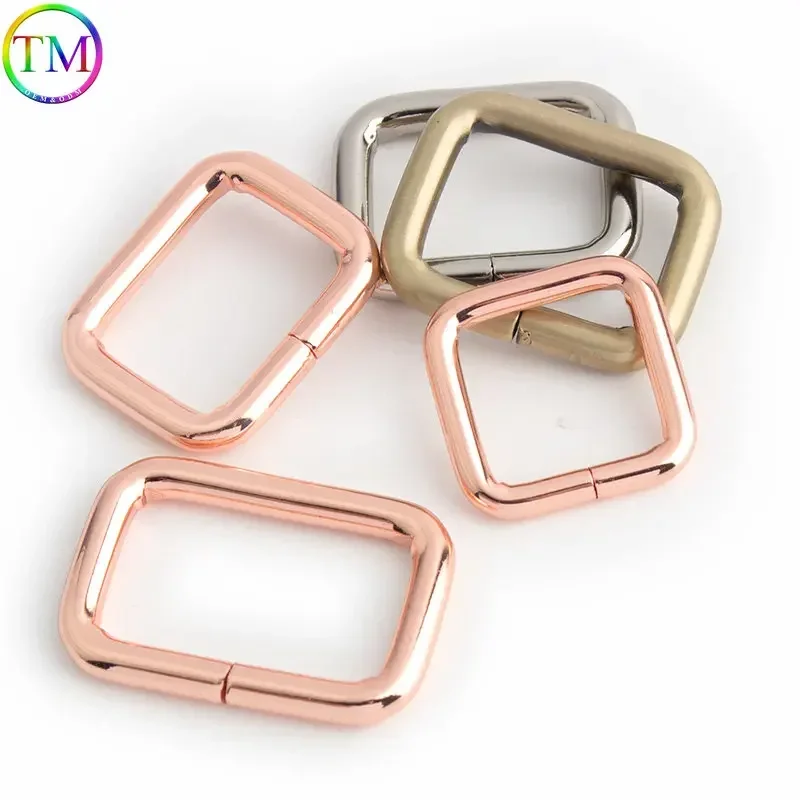 Rose Gold 13 มม.19 25 มม.38 มม.โลหะสายรุ้งโลหะสายคล้องกระเป๋าเข็มขัด Web Slider Tri Glide 3 บาร์ปรับหัวเข็มขัดบาร์หัวเข็มขัด