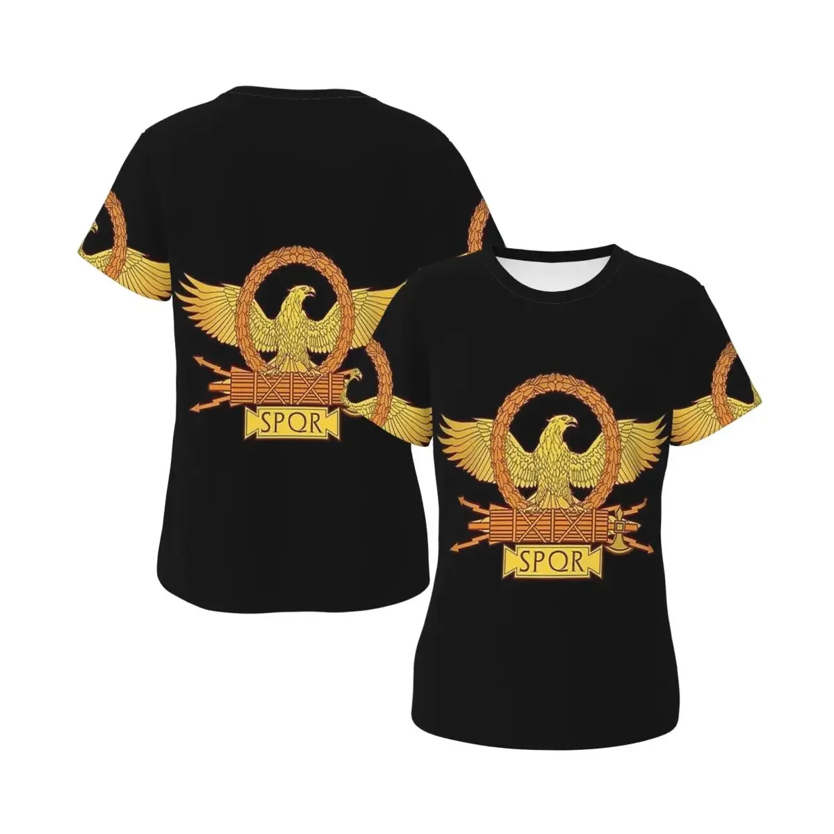 Ancient Roman SPQR T-Shirt for Women Crew Neck Streetwear T Shirts Women's Tees Short Summer Clothes Tops