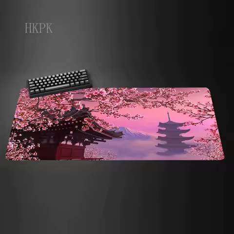 Japan Sakura Gaming Mouse Pad XXL Laptops Deskmat Cherry Blossom Mousepad Office Carpet Gamer Keyboard Computer Desk 800X400mm