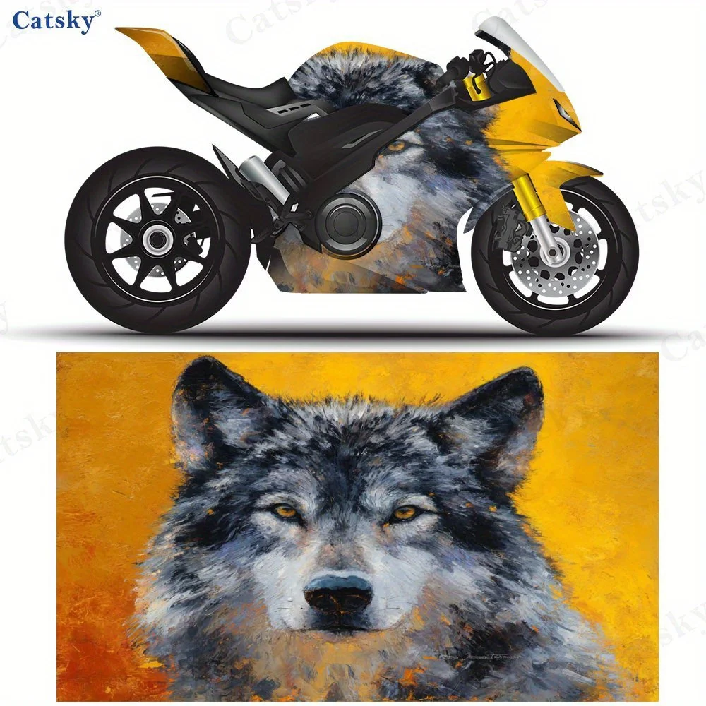 

Самоклеящаяся виниловая наклейка из ПВХ с изображением волка для мотоцикла, красивая, прочная и водонепроницаемая, без пузырькового дизайна, которые можно иметь | Я