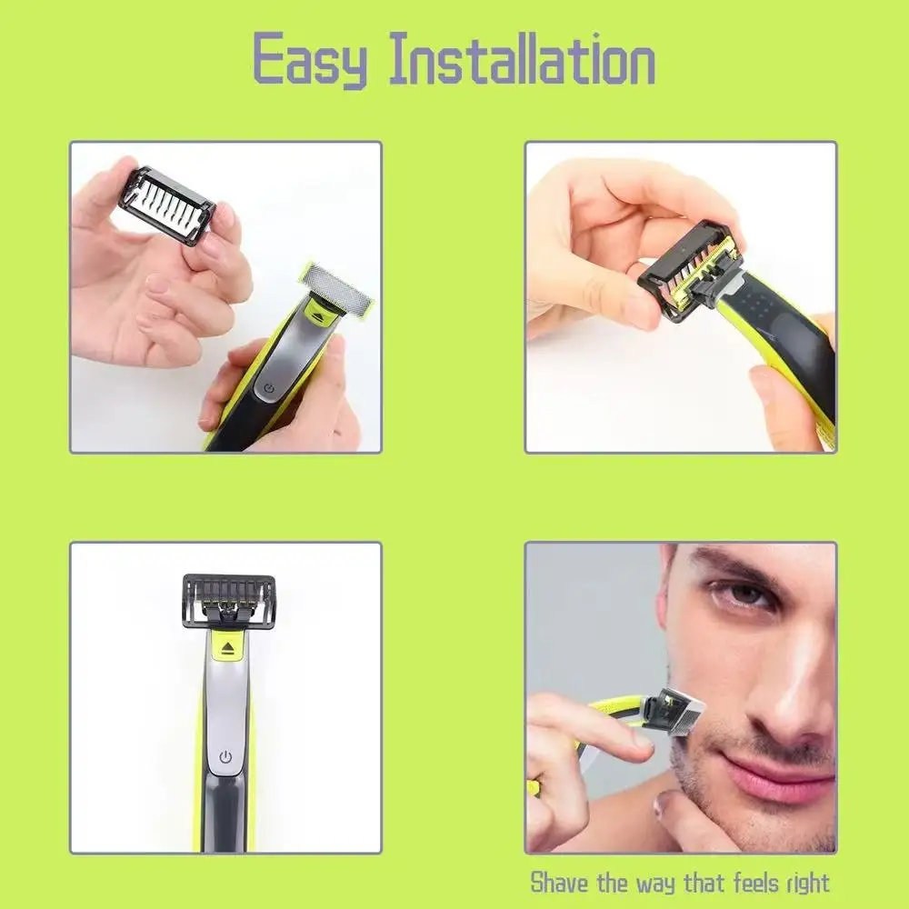 KVIFO 1-7 Pcs Guide Comb Guards for One Blade QP2520 QP2530 QP2620 QP2630 QP6510 QP6520 Face Hair Clippers Beard Trimmer Shaver