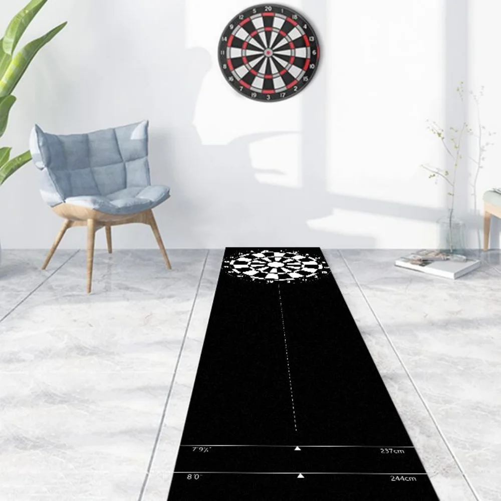 VIKAMA Professional Dart Mat Standard Throw Line Carpet Non-Slip Wear Resistant for Game Room Training Decor