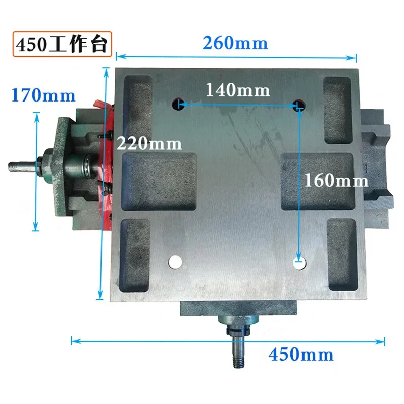 450 * 170 cross tray drilling and milling slide table, drilling and milling machine tool accessories Industrial precision cross