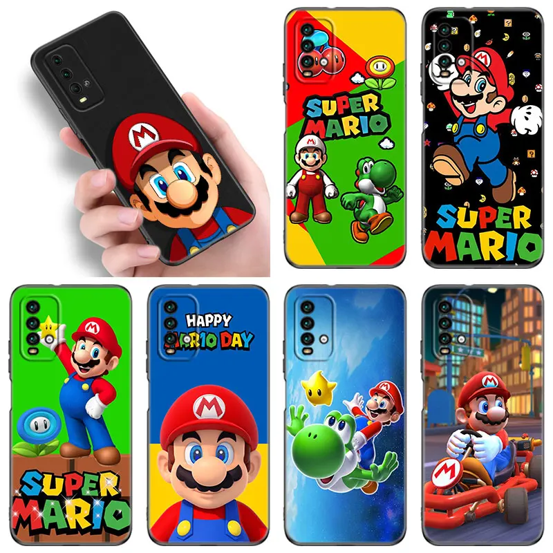 M-Mario Bros Game Black เคสโทรศัพท์สำหรับ Xiaomi redmi 11 11A นายก12C 13C A2 A1 + A3 12 4G 10 13R 5G 9A 10A 9C 10C 9i 12R Note 9T