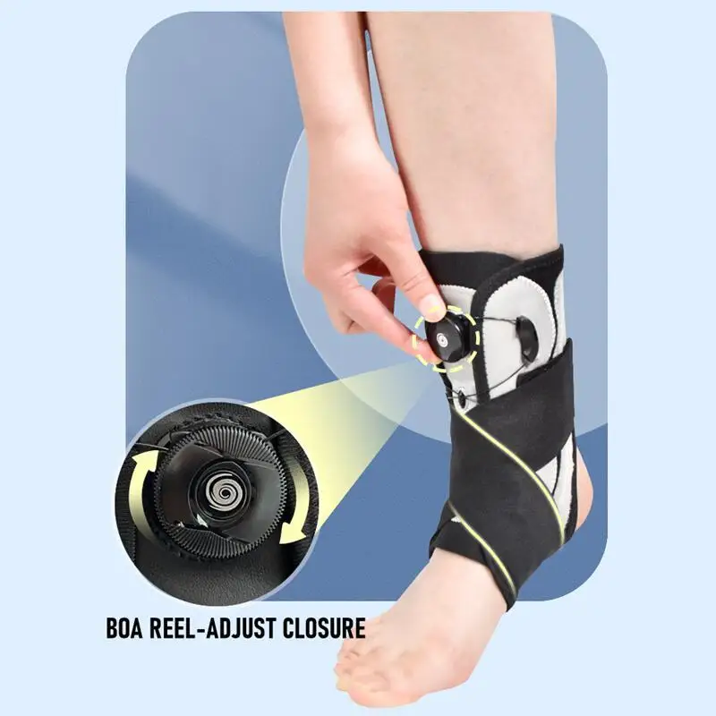 1PCS Adjustable Sprain Ankle Support Brace Men Women Sport Orthosis Ankle Protector Strap with Splint Stabilizer Injury Recovery