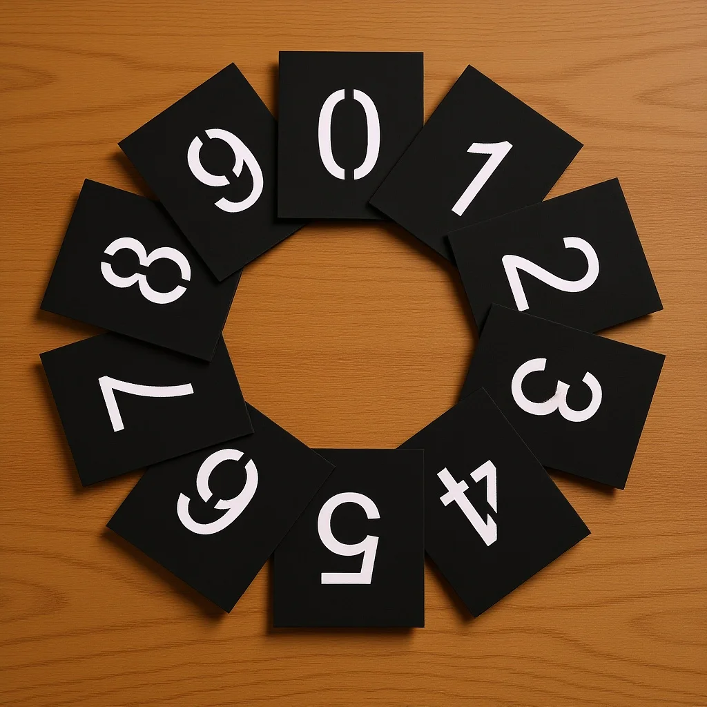 10 個の多機能数字ステンシル 大きな中空デザイン 耐久性があり、再利用可能 スプレーペイント DIY 工芸品 ホームデコレーション用