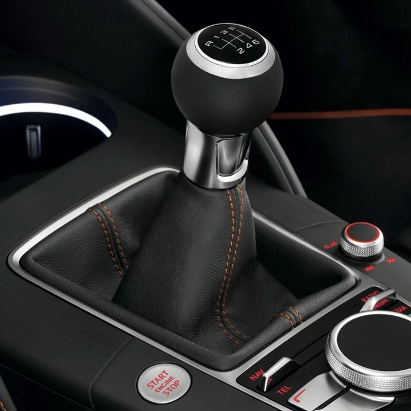 Gear Shift Knob Lever Shiter Gaiter Boot Cover Case For Audi A3 S3 8V S-line 2014-2020 Cars Styling Accessories Lever Stick Pen view 2