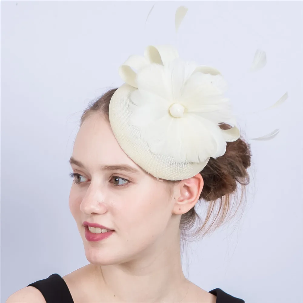 

Charming Sinamay Fascinators Headband Hat Millinery With Feather Flower For Banquet Kentucky Derby Ascot Races Melbourne Cup