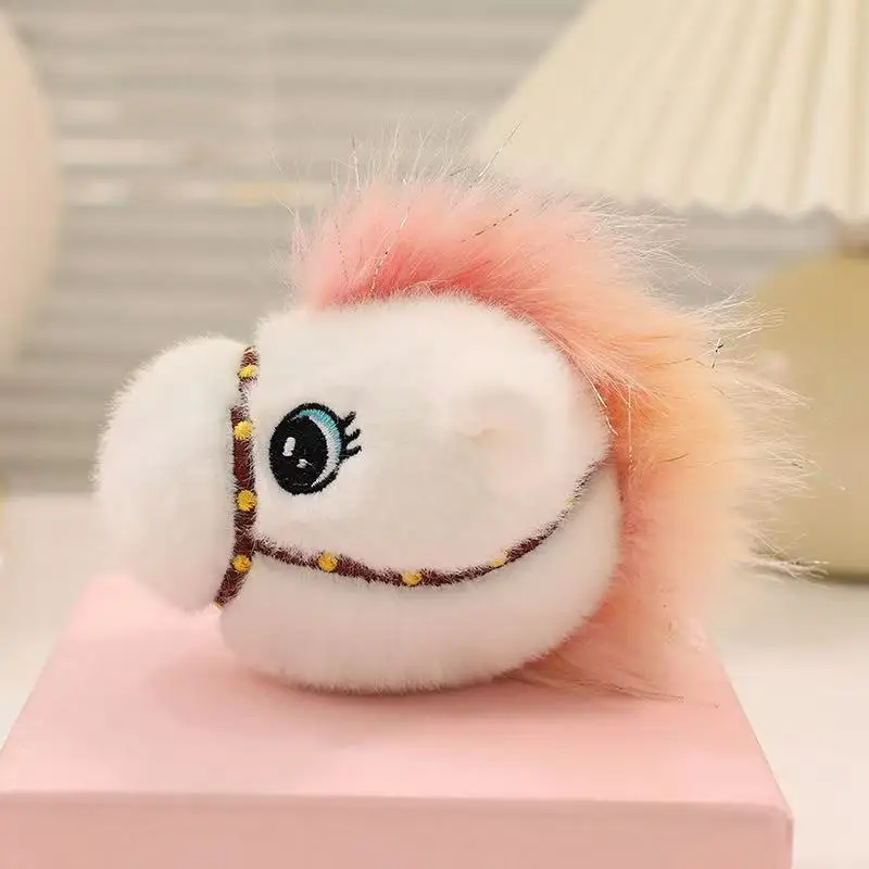 7/12cm 새로운 시뮬레이션 포니 백팩 펜던트 인형 봉제 인형 수제 인형 만화 애니메이션 귀여운 여자친구 선물 재미있는 인형