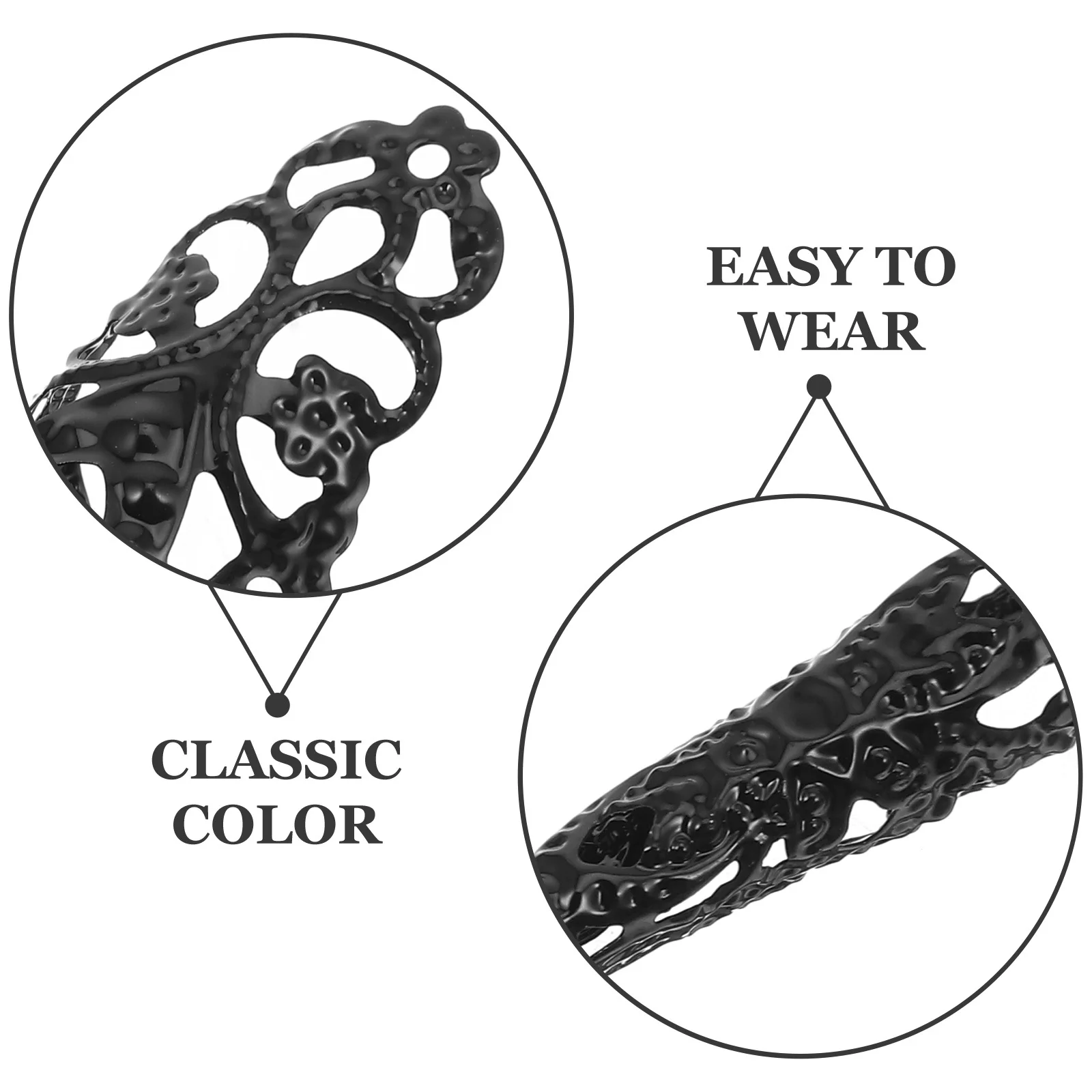 5 anelli floreali per artigli con punta delle dita, punte per unghie cosplay di Halloween, artigli per dita per decorazioni per feste in costume