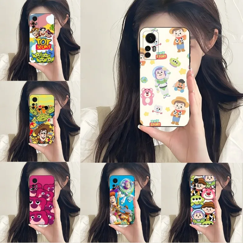 Disney Toy Story Phone Case For Xiaomi 13 12Pro 11 13T 11T 11X 10T 10TPro 10S 10Pro Pro Lite Ulltra MIX4 CIVI Funda Black Cover