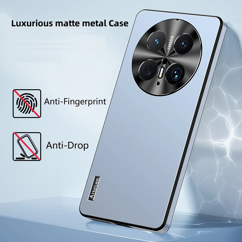 

Роскошный чехол для телефона Huawei Mate 70 40 50 60 30 Pro с металлическими линзами, матовая задняя крышка, противоударный мягкий чехол-бампер