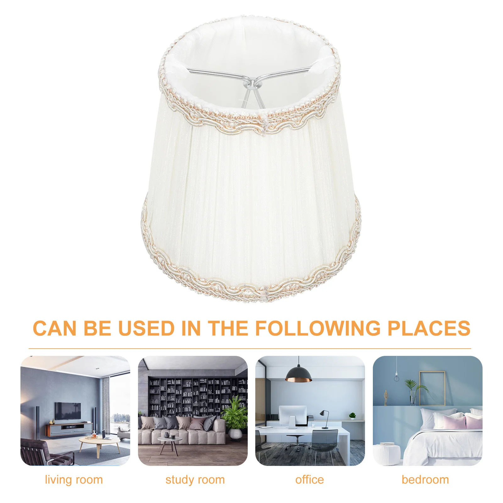 

European Style Lamp Shade Desktop Light Lampshade Sturdy Iron Stand for Bedroom Living Room Home Lamp Accessory