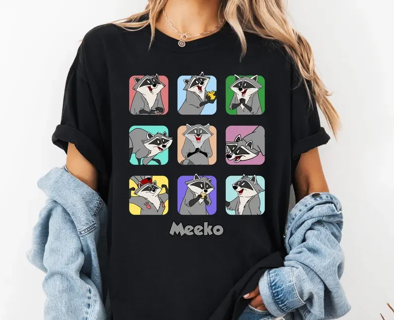 디즈니 미코 블라썸 & 프렌즈 티셔츠 여성 남성 코튼 티셔츠 오넥 캐주얼 오버사이즈 반소매 루즈 탑 스트리트웨어 레트로