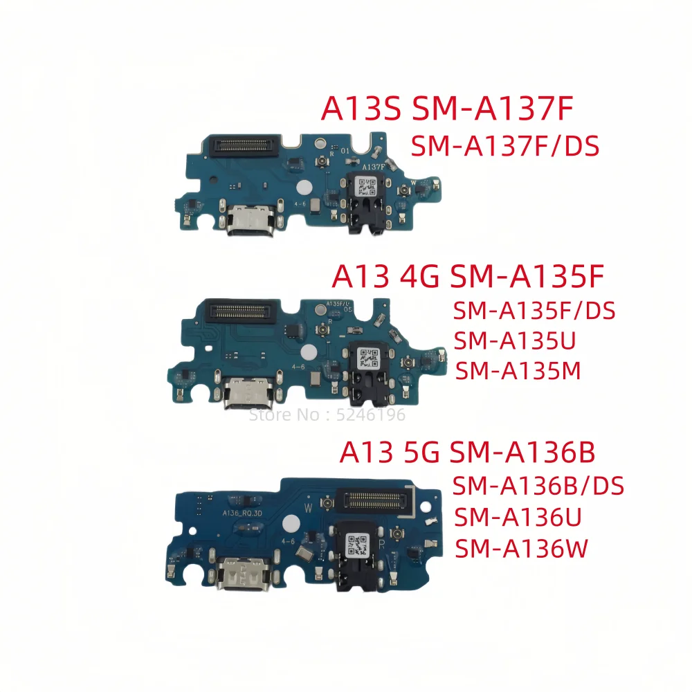 1 unidad de conector de base de puerto de carga USB para Samsung Galaxy A13 4G SM-A135F SM-A135U A135M A13 5G SM-A136B SM-A136U A13S SM-A137F ﻿