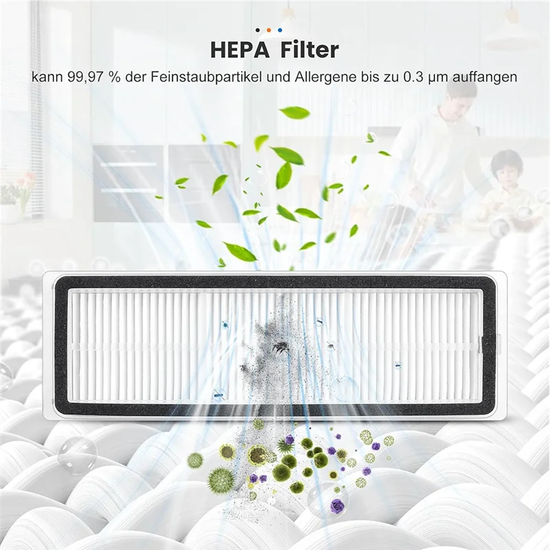 BAAG-Per Xiaomi Robot Aspirapolvere X20 + Robot Aspirapolvere Spazzola laterale principale Filtro Hepa Mop Sacchetti per la polvere in tessuto Parti di ricambio