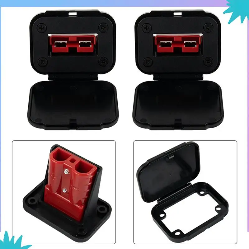 ABZW 4Pc 50A For Anderson Plug Connector Flush Mount Bracket Panel Cover For Caravan Boat Truck Cable Connectors Plug