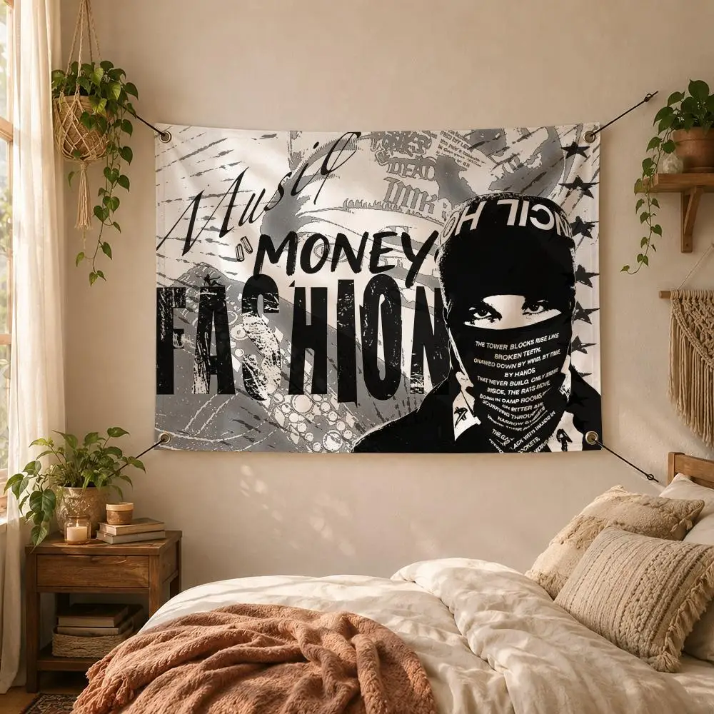 EsDeeKid UK Underground Rapper Flags Decorative Flag Banner for Outdoor Garden Yard Camping Party Home Wall Hanging Decor