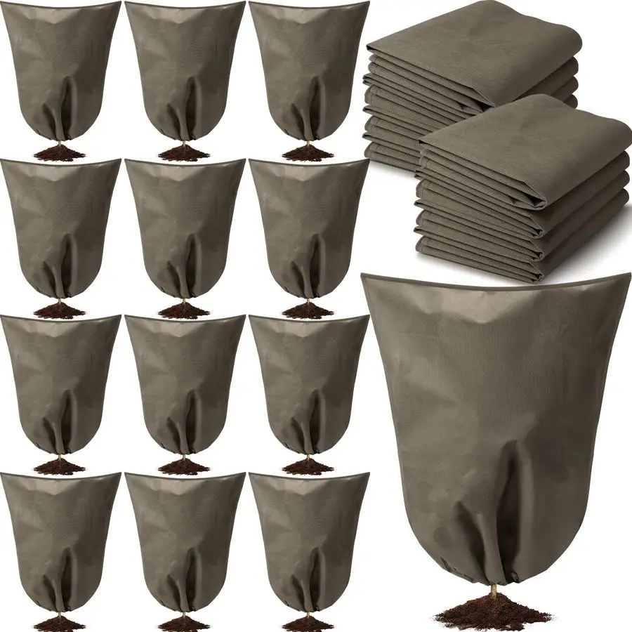 

Packs Winter Plant Covers Freeze Protection Drawstring Tree Cover 23.62 x 31.5 in Large Reusable Frost Protection for Plants Fru