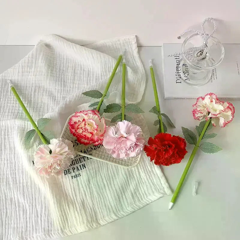 Artificial Flower Ballpoint Pen  Gel Writing Pens Creative Flower Decor Smooth Writing Teacher's Day Gift School Office Supplies