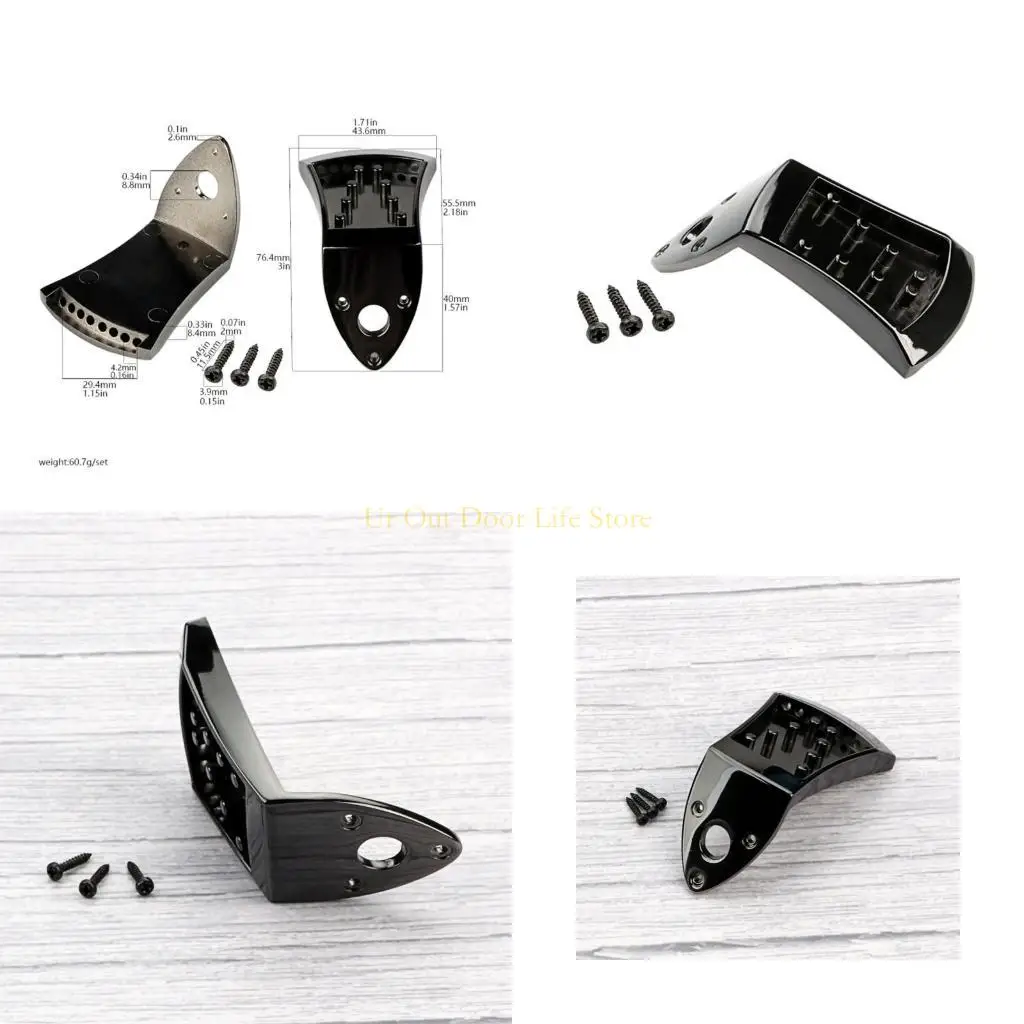 

77UF Металлический треугольный хвостовик мандолины с винтами Аксессуары для музыкальных инструментов