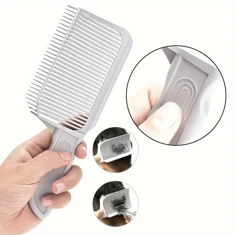 Fading Comb Professional Barber Clipper Blending Flat Top Hair Cutting Comb For Men Heat Resistant Fade Brush Salon Styling Tool