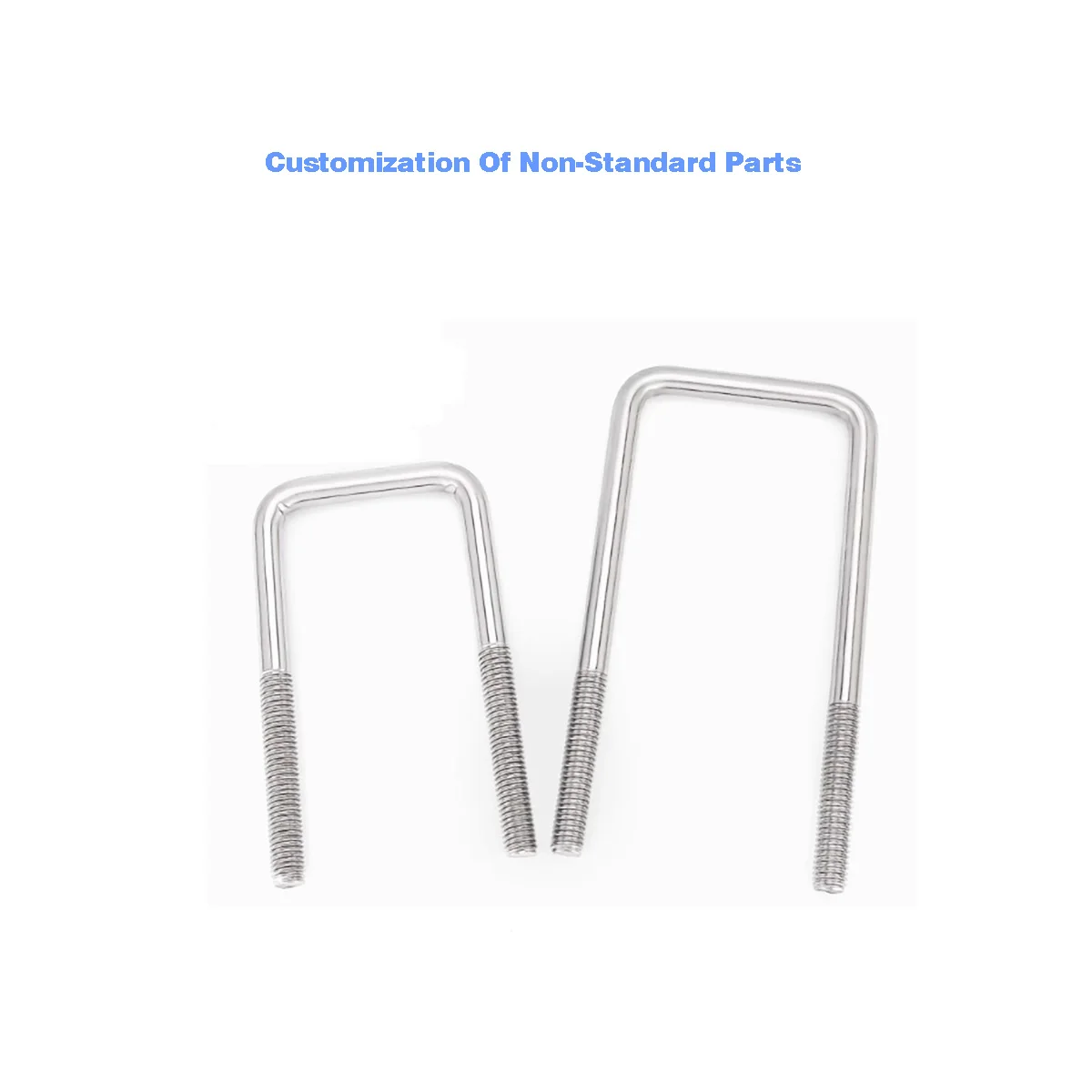 

304 Stainless Steel U-Shaped Screw/Right Angled U-Shaped Square Tube Clamp Fixing Buckle M6M8M10M12