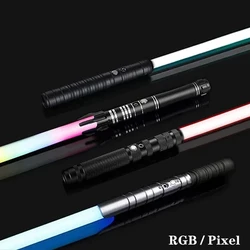 Sable de luz láser Neo Pixel con luz de Metal, espada de juguete con sonido para duelos pesados, accesorios de escenario para Cosplay, xenixel, RGB