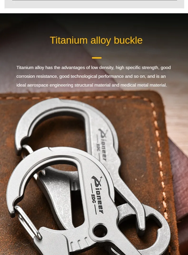 New year product titanium alloy metal key chains Multifunctional Bottle opener light keychain individuation keyring