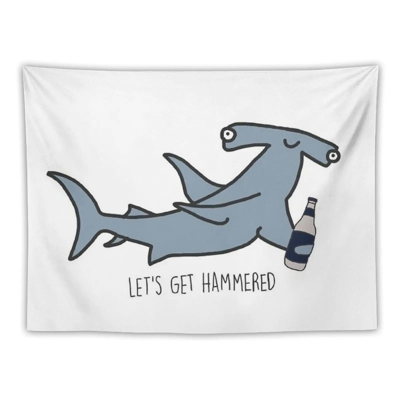 

lets get hammered hammerhead shark Tapestry Decoration For Rooms Home Decoration Japanese Room Decor Tapestry