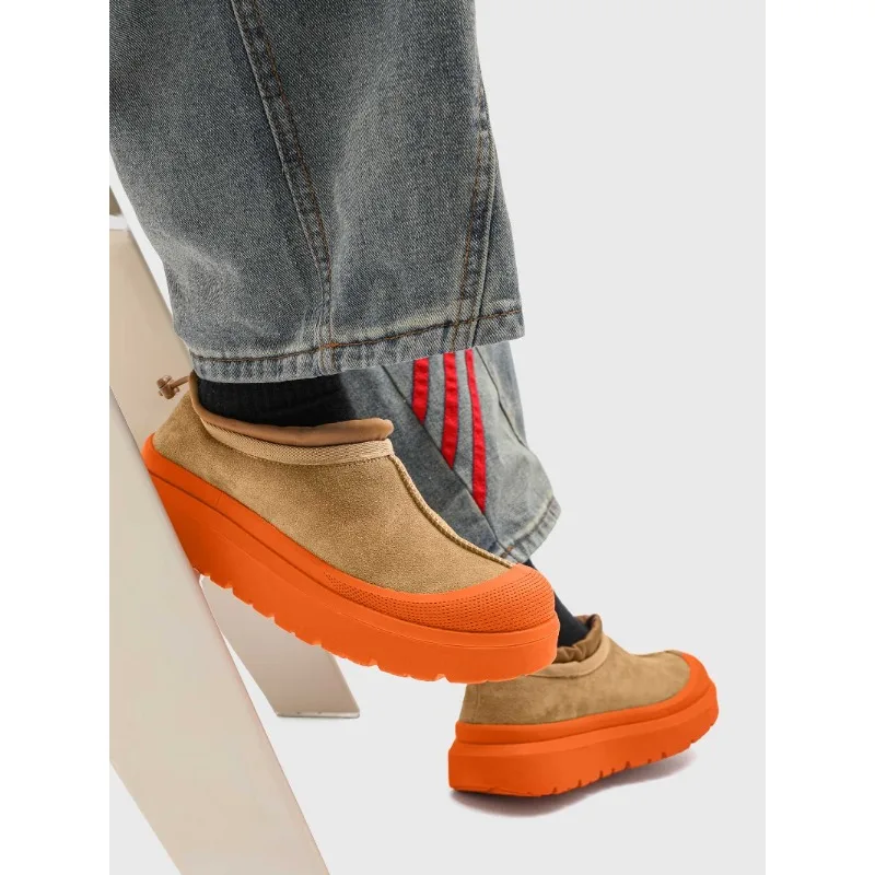 

Мужская повседневная спортивная обувь, большие размеры, зимние плюшевые теплые зимние ботинки, модный меховой верх, туфли на плоской подошве, увеличивающие рост